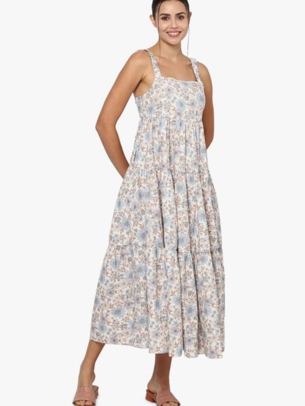 American Eagle Flowy Boho Maxi Dress - Size XL - Open back - Loose Fit